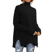 Women&#39;S 2023 Oversized Turtleneck Sweater Casual Long Sleeve Chunky Knit... - £63.14 GBP