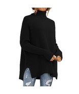 Women&#39;S 2023 Oversized Turtleneck Sweater Casual Long Sleeve Chunky Knit... - £62.12 GBP