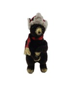 Black Bear with Checker Scarf Woodsman Figure  Christmas 16 Inch Cabin D... - £15.65 GBP