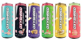 EHP Labs OxyShred Energy Drink 6 Flavor Variety Pack Zero Sugar, Zero Ca... - $36.99
