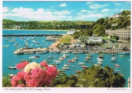 Postcard The Harbour From Vane Hill Torquay Devon UK - £2.32 GBP
