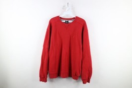 Vintage Starter Mens Size Medium Faded Blank Crewneck Sweatshirt Red - $39.55