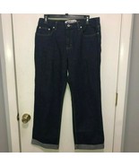 Express Bleus Boot Cut Cuffed Cropped Jeans Junior SZ 11/12 32X21.5 - $16.16 CAD