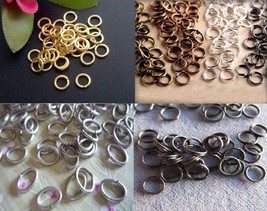 Jump Rings Plated Gold Silver Bronze Black Open Split Double or Oval 3MM... - $3.26+