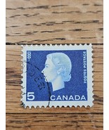 Canada Stamp Queen Elizabeth II 5c Used 409 - $1.35 CAD
