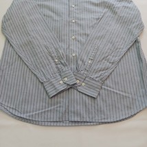 APT 9 Button Up Shirt Men’s Slim Fit Long Sleeve Blue & White Stripes Size XL image 10