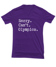 Funny Games TShirt Sorry. Can&#39;t.... Purple-V-Tee  - £17.55 GBP