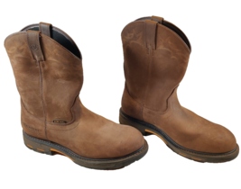 ARIAT WorkHog Waterproof Oily Distressed Brown Comp Toe Work Boots Size 12D - £67.31 GBP