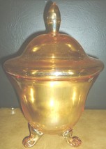 STUNNING VINTAGE PEACH LUSTER APOTHECARY PHARMACY DISPLAY CANDY WEDDING ... - $23.52