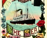 Vtg Cartolina - Hands Attraverso The Sea - Beagles&#39; - Nave Rose Stretta ... - £35.99 GBP