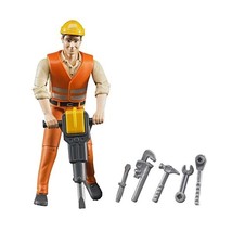 Bruder Construction Worker with Accessories  - £35.09 GBP
