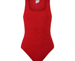 No Boundaries Women's Sleeveless Square Neck Bodysuit, Red Size L(12-14) - $15.83