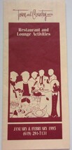 Vintage Town &amp; Country Hotel Restaurant &amp; Lounge Activities Map Brochure... - $5.99