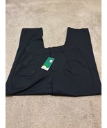 Halara Pants Womens Size Large Black Wide Leg Pleated High Rise Pockets New - $25.89