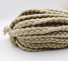 PG COUTURE Braided Macrame Cotton Cord Thread (10 Meters, 10mm) for Macrame DIY, - £11.86 GBP