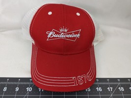 K Products Budweiser 1876 Red Snapback Hat Mesh Cap - $8.95