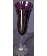 Beautiful Stemmed Champagne Flute – Amethyst Glass with Clear Stem – VGC... - $36.66 CAD