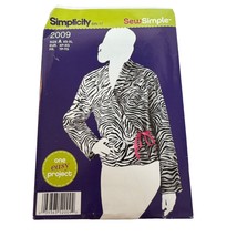 Simplicity Sewing Pattern 2009 Misses Fleece Jacket Casual Sew Simple XS-XL UC - £5.97 GBP