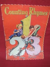 Vintage Whitman Counting Rhymes 123 Children&#39;s Book 1942 Cloth - $24.74