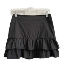 Aqua Womens Striped Tiered Ruffle Skirt Color:Black Size:Medium - £37.57 GBP