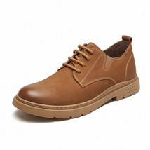 Autumn New Genuine Leather Men Casual Shoes Low-cut Non-slip Retro Classic Tooli - £99.41 GBP