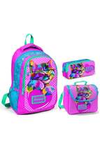 Coral High Pink Cat Girl Primary School Bag Set - Backpack+nutrition+pencil hold - £160.36 GBP