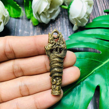Naga Kiew Takrud Thai Amulet In Antique Brass, Wat Ceremony Edition 
Nag... - $731.45 MXN