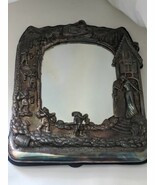 Snow White 7 Dwarfs Picture Frame Mirror Repousse 925 Sterling Silver 15... - $1,286.96