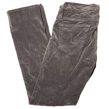 AG Adriano Goldschmied The Stevie Slim Straight Corduroy Pants Gray - Size 27R - £29.67 GBP
