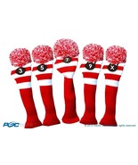 NEW 3 5 7 9 X RED WHITE KNIT VINTAGE golf clubs Headcover Head covers Se... - $1,069.03 MXN