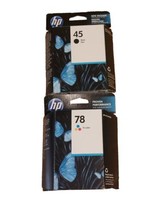 Genuine HP Ink 45 Black 78 Tri-Color  Cartridges  51645A Warranty Exp: 2011-2016 - £14.67 GBP