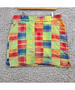 Loudmouth Skort Womens 12 Colorful Bright Plaid Golf Skirt Shorts - £18.07 GBP