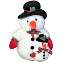 1998 Mr. Mitts + Baby Snowman Ganz 12" Vintage Plush Stuffed Animal Rare Toy - £12.44 GBP