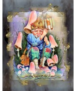 One of a KInd Fedoskino Russian Lacquer Box &quot;A Forest Dwarf&quot; by Shenshina - £697.24 GBP