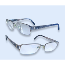 Saks Fifth Avenue Women&#39;s Eyeglasses SAKS 291 0JVL 130 Blue Metal FRAMES... - $25.00