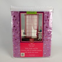 BL Home Groovy Lavender and Sequins Tab Top Curtain panel 50 x 84&quot; New - £14.66 GBP