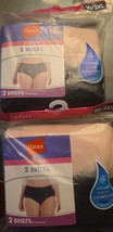 Hanes Women&#39;s 100% Cotton Briefs 2 Pack Lot of 2 - Total of 4 Size 10/3XL - $16.82