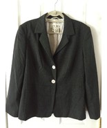 Laurel ladies blazer, suit Jacket, Size 44 Black White Wool Career Profe... - £27.09 GBP