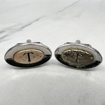 Shields Vintage Oval T Initial Letter Cufflinks - $6.92