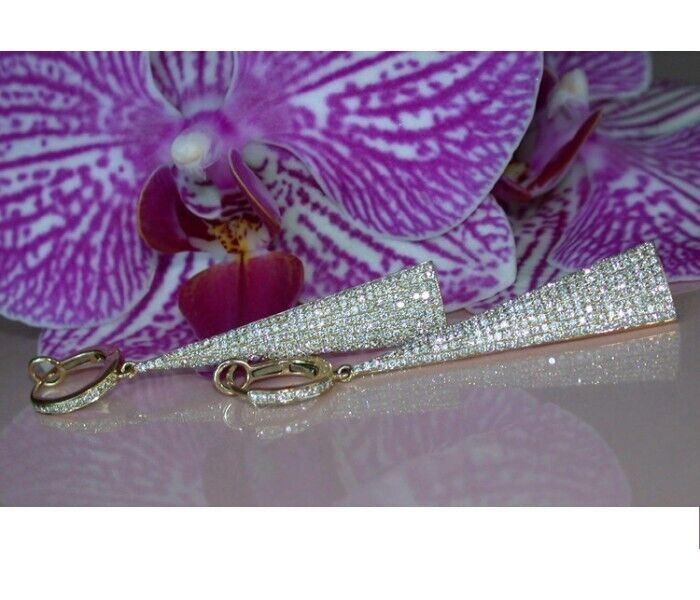 Solid 5 Ct Round D/VVS1 Diamond Stud Earrings 14K Yellow Gold Over