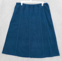 Coldwater Creek Womens Skirt Sz 18 Dusty Blue Corduroy Long A-LINE Skirt Preownd - £16.01 GBP