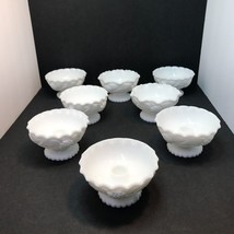 Milk Glass Candle Holder Centerpieces MCM 1960&#39;S Wedding Grape And Leaves 8 VTG - £78.89 GBP