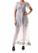 FOR LOVE &amp; LEMONS Womens Nightwear Flowers Print Casual White Grey Size S - £48.45 GBP