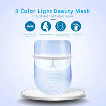 3 Colour LED Mask Red Light Therapy Home Use Face Care Infrared Therapy ... - £47.44 GBP