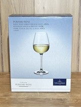 New Villeroy &amp; Boch Purismo White Wine 14 oz Stemware Glasses Goblets ~ Set Of 4 - £43.92 GBP