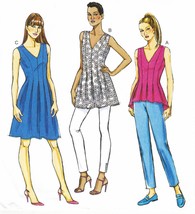 Misses Pleated Shaped Hemline Top Tunic Dress Sew Pattern 16-24 - $9.99