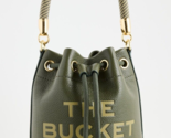 Marc Jacobs The Leather Bucket Bag Crossbody ~NWT~ Forest - $292.05