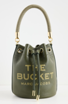 Marc Jacobs The Leather Bucket Bag Crossbody ~NWT~ Forest - £228.10 GBP