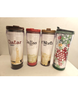 Starbucks City Coffee Travel Mug Cup Lot Ft Worth Dallas Qatar Christmas - £19.44 GBP