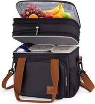 Lunch Box for Men 17L Insulated Cooler Lunch Bag Women Expandable Double... - $50.52